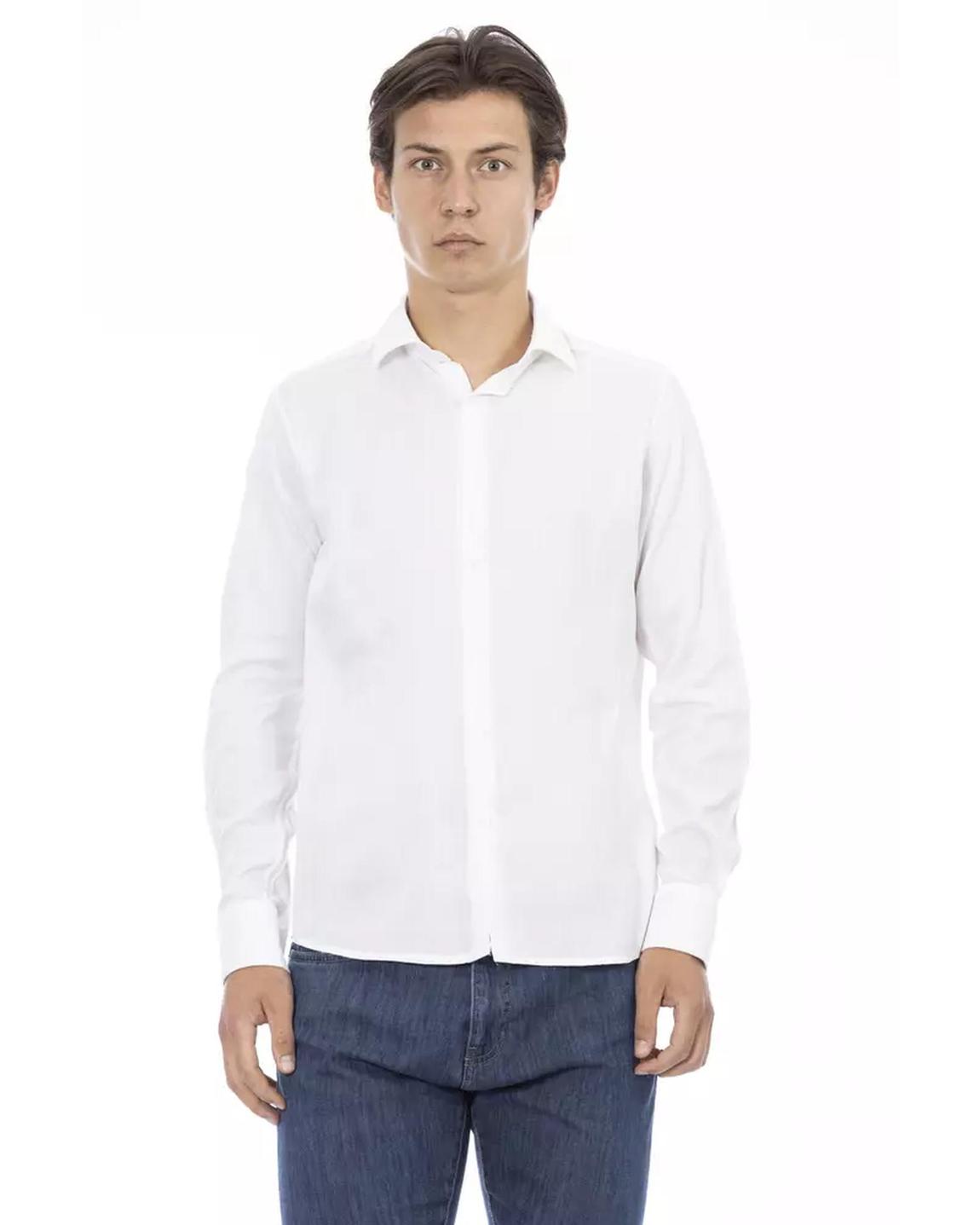 Long Sleeve Collared Shirt - White main product photo