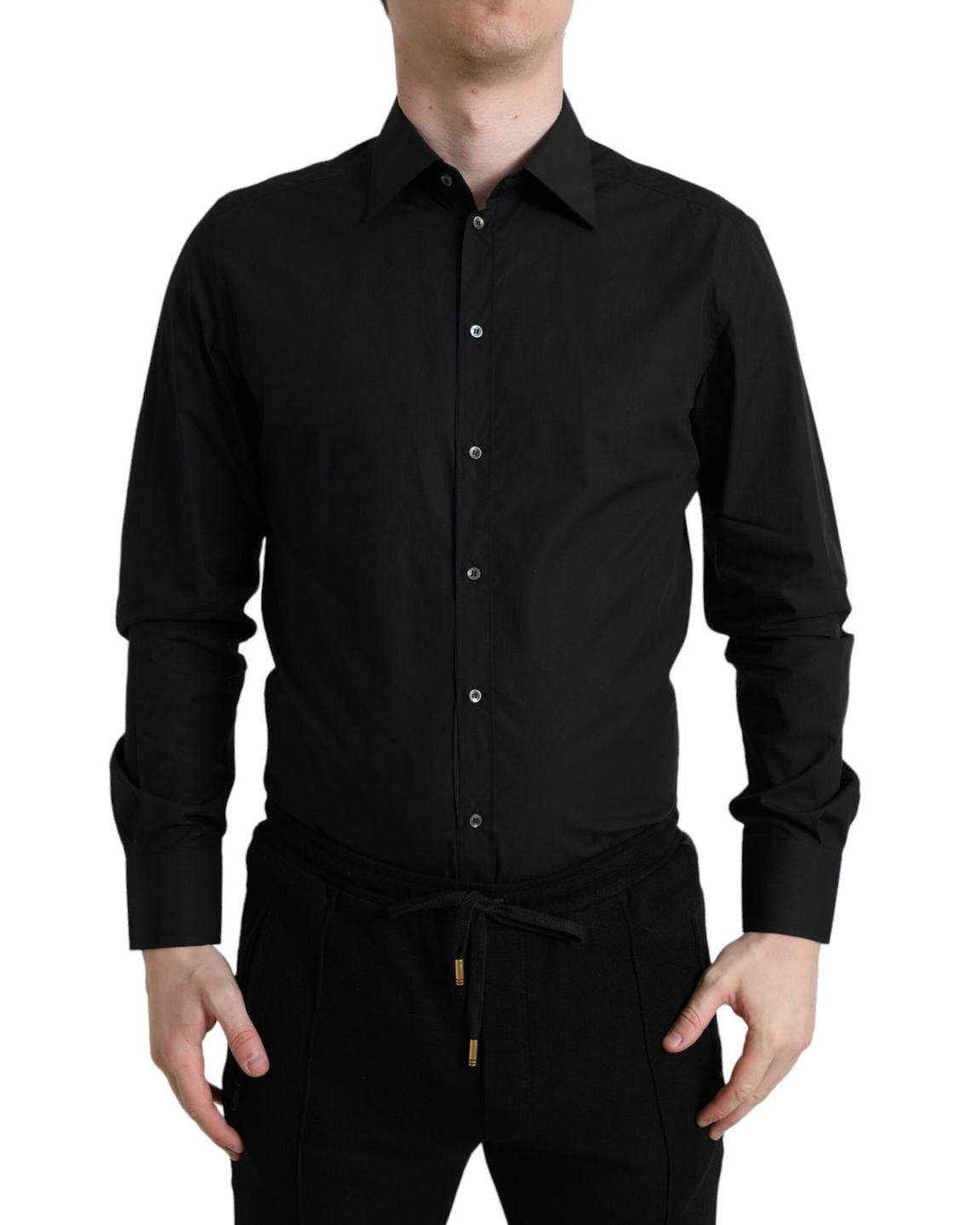Classic Fit Long Sleeve Shirt - Black main product photo