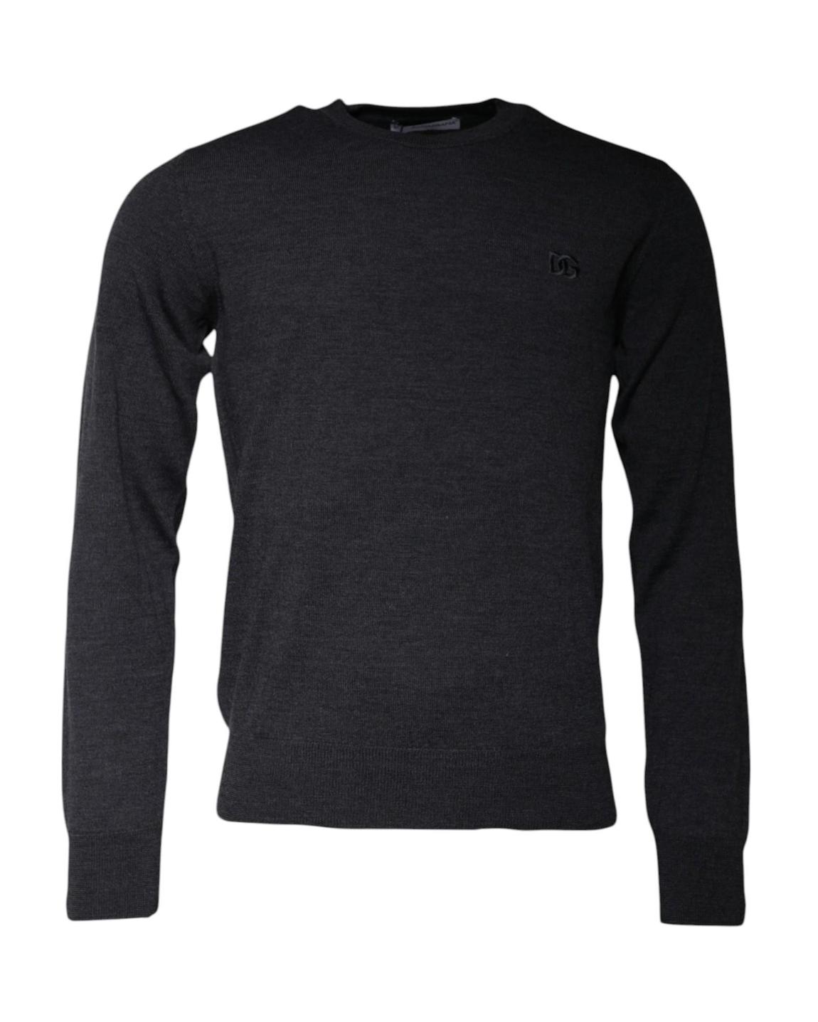 Crew Neck Jumper Classic Knitwear - Dark Gray Sweaters main product photo
