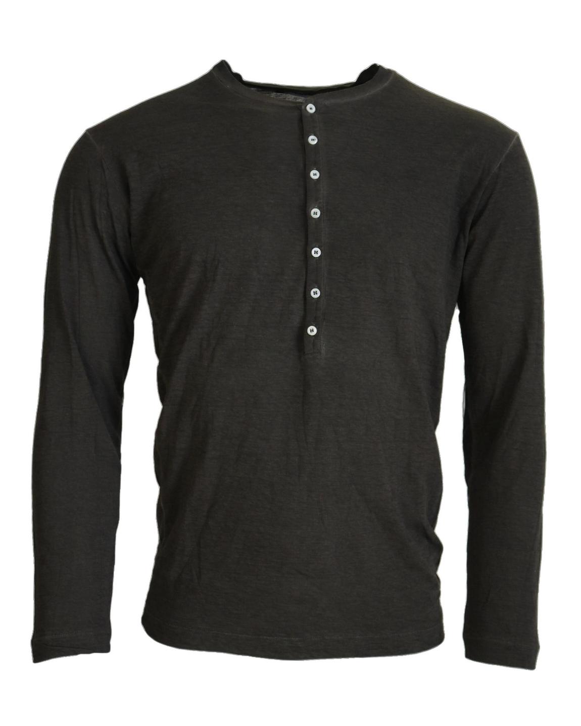 Long Sleeve Henley Shirt TSH3535 - Gray Sweaters main product photo