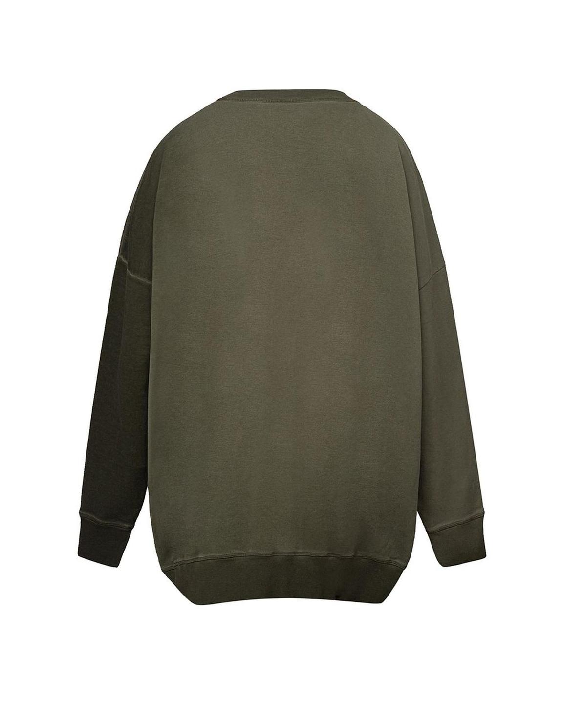 Oversized Crew Neck Sweatshirt - Green Sweaters main product photo