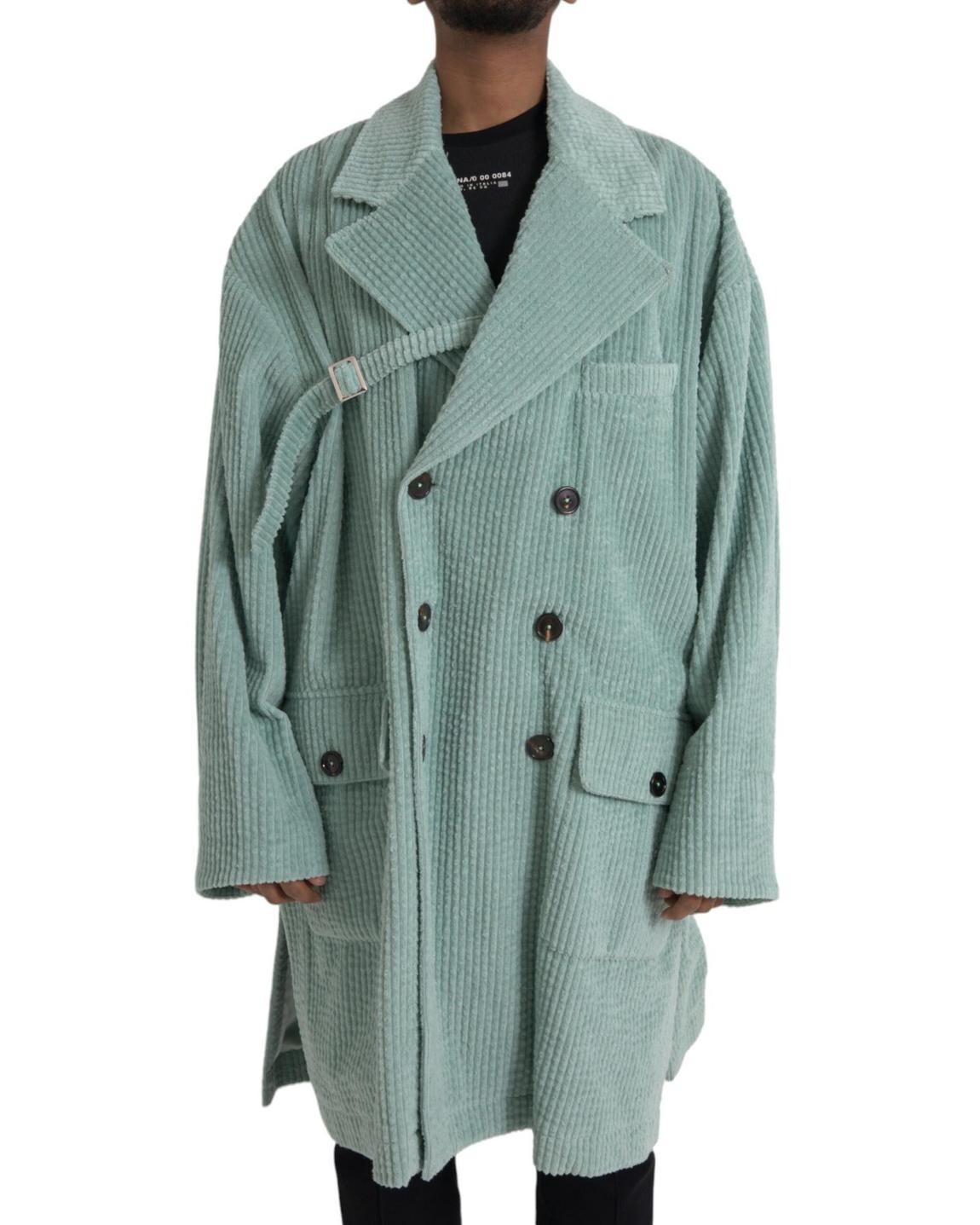 Oversized Corduroy Coat Model JKT3852 - Light Blue Jackets main product photo