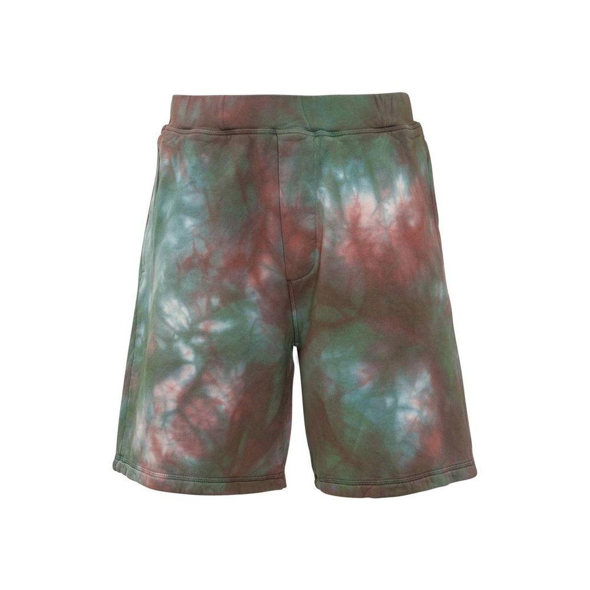 Cotton Tie-Dye Shorts with Elasticated Waist and Side Pockets - main product photo