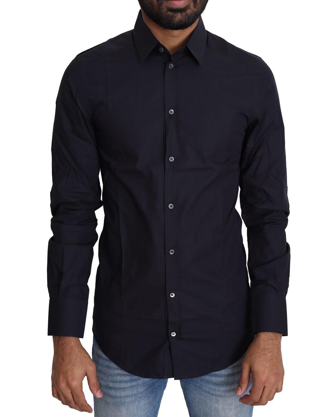 Long Sleeve Poplin Shirt - Black main product photo