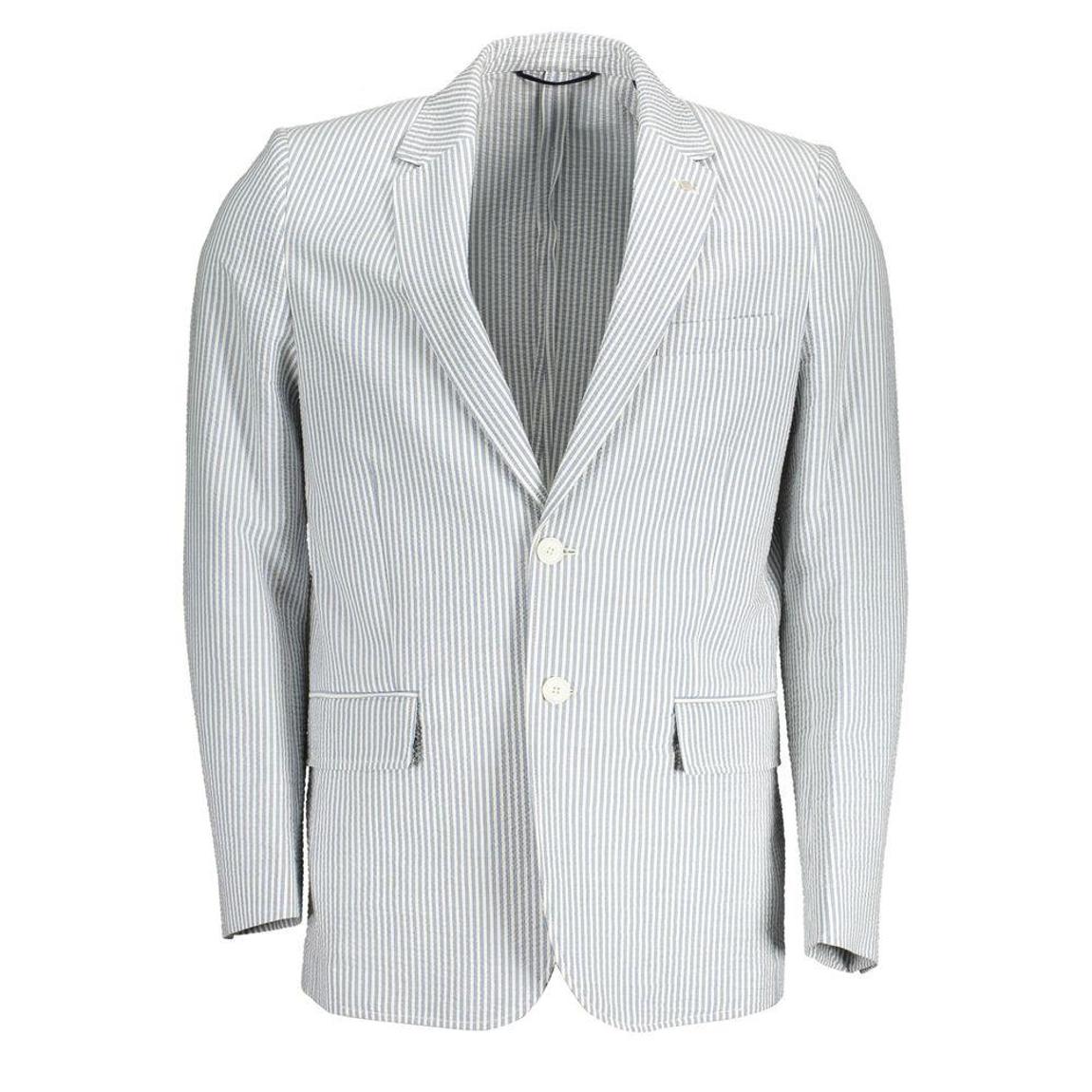 Cotton Blend Jacket with 2-Button Closure and Multiple Pockets - main product photo