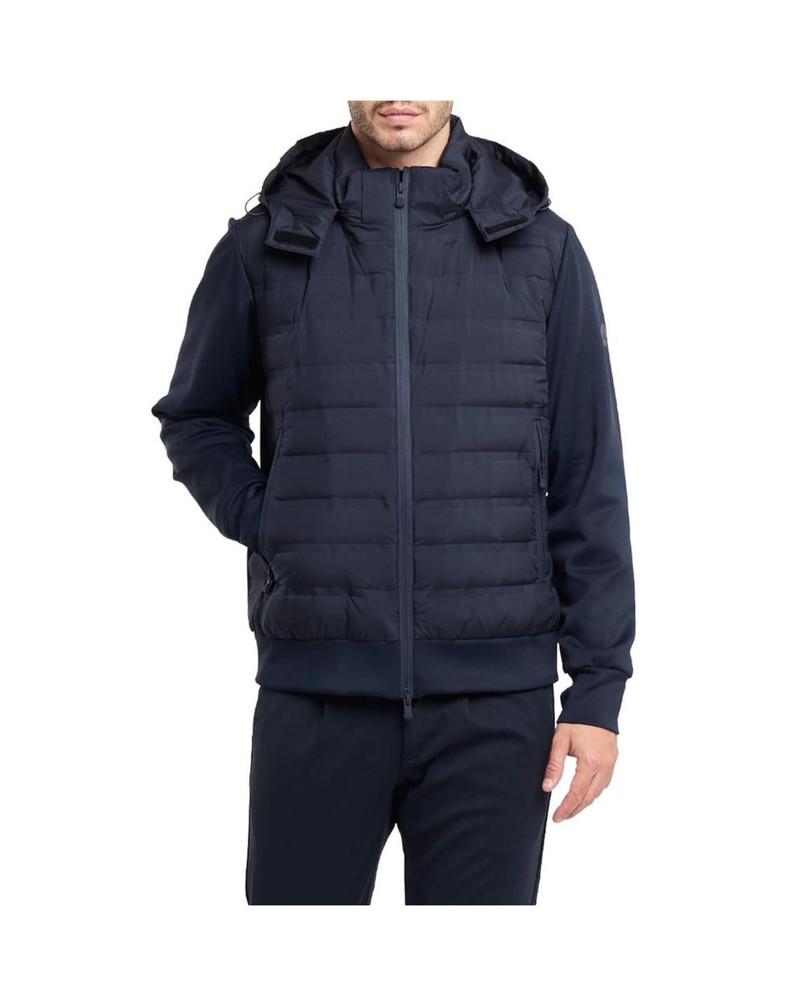 Hooded Quilted Jacket Navy - Blue main product photo