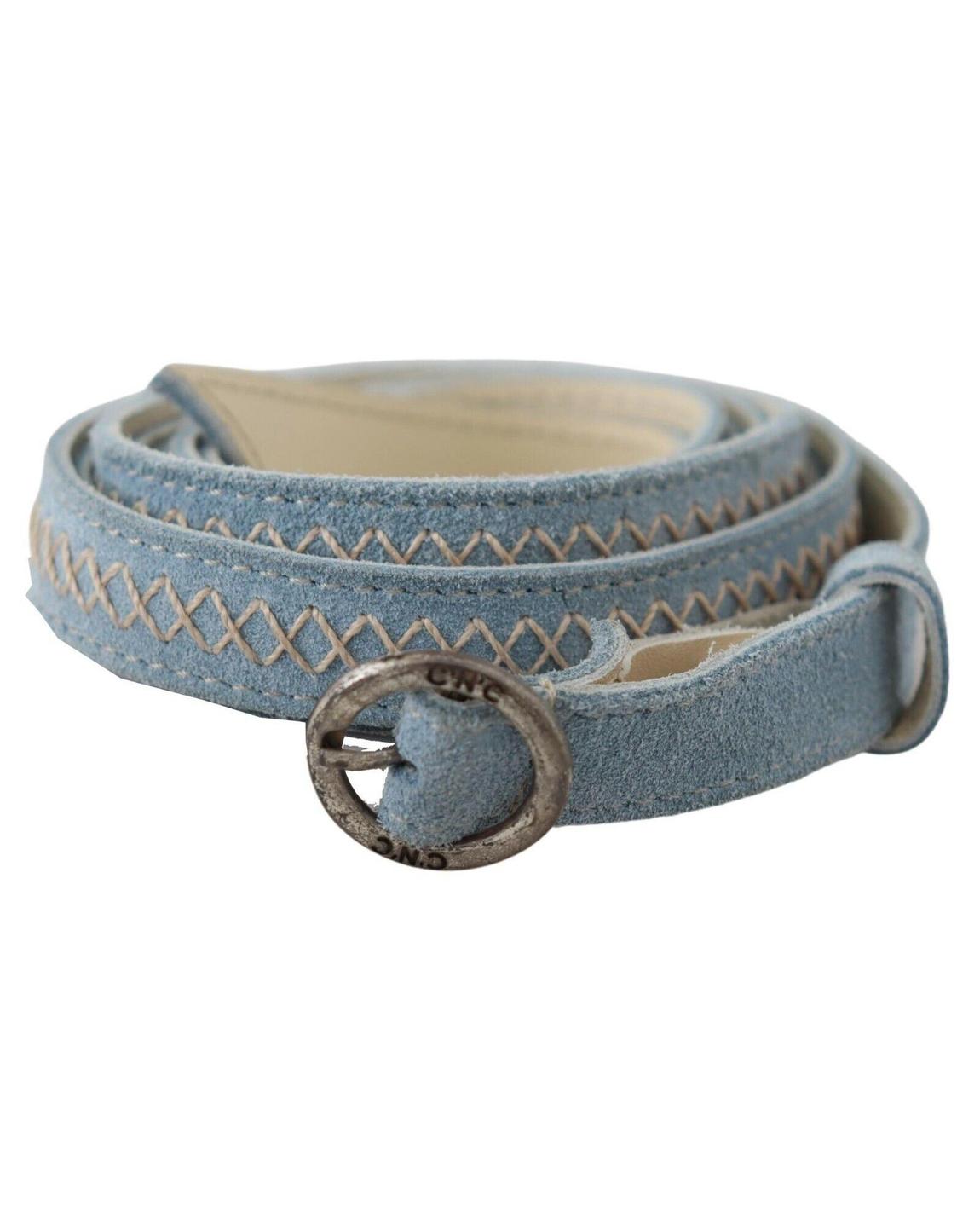 Suede Leather Belt with Buckle Wo - Blue main product photo