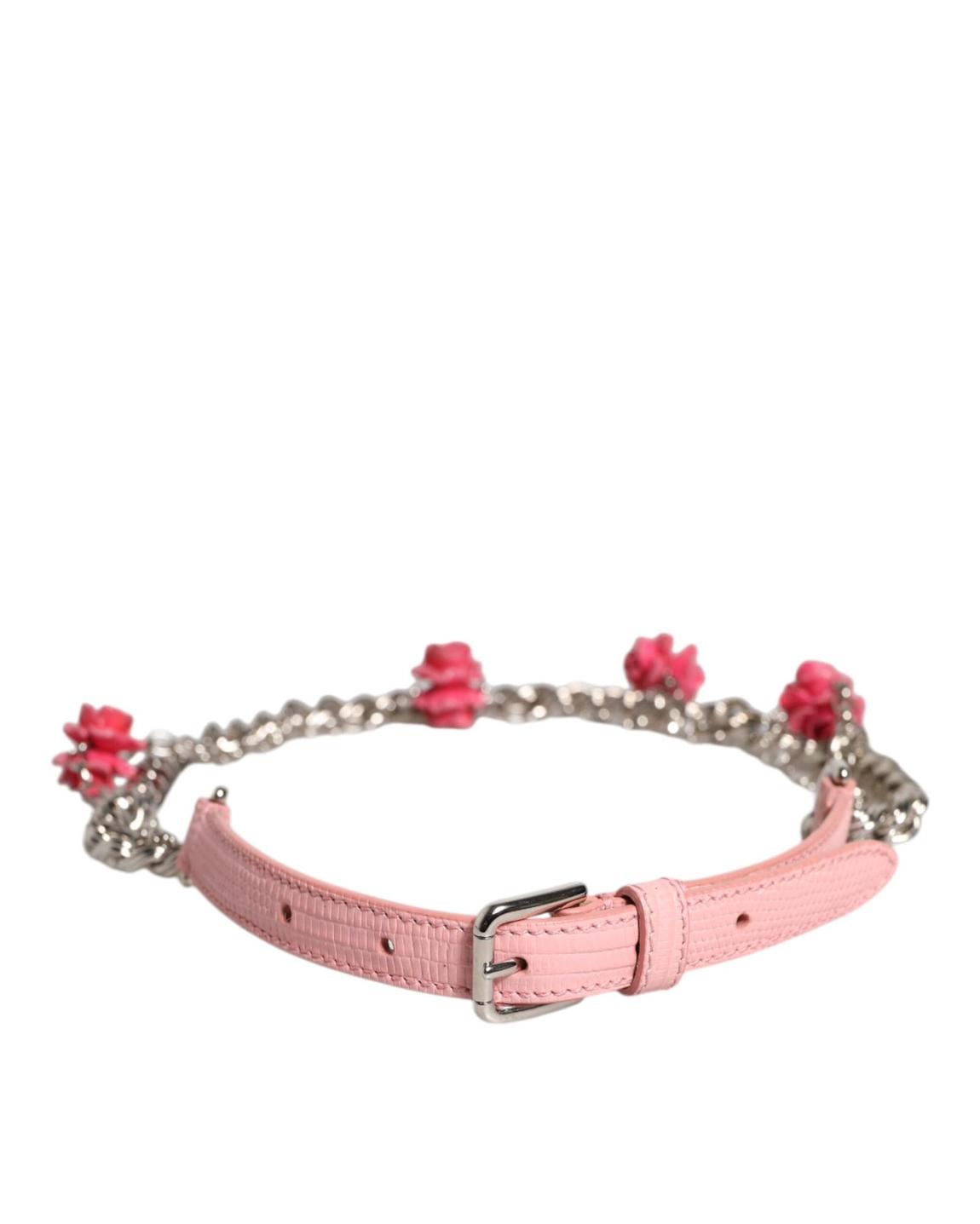 Chain Detail Leather Belt Wo - Pink main product photo