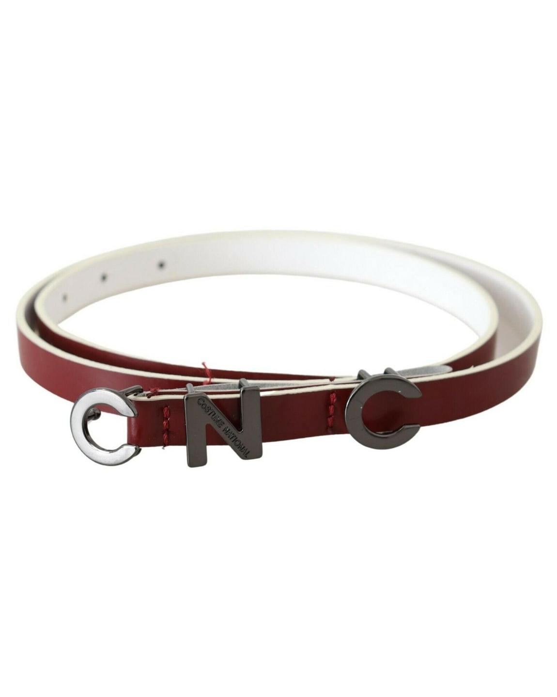 Costume National Belt Leather Belt Wo - Maroon And Black main product photo