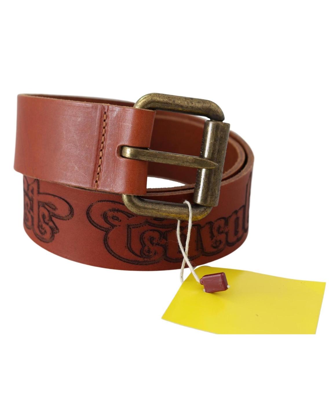 Men Leather Belt Casual Style - Brown main product photo