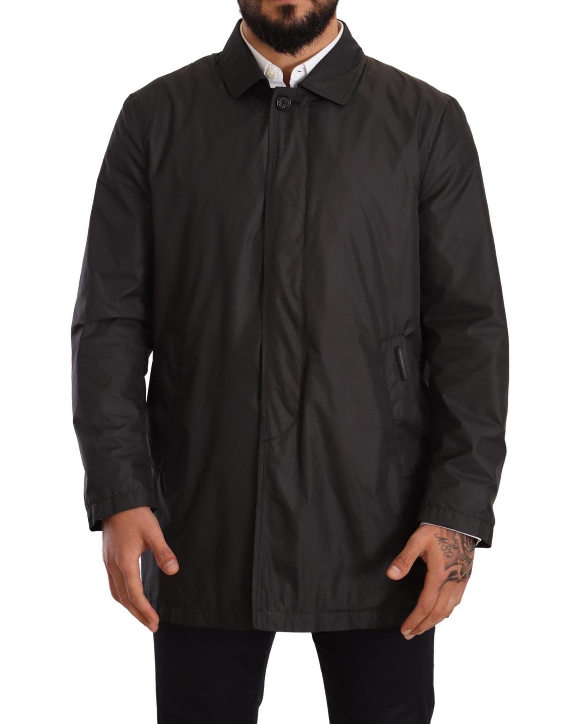 Long Sleeve Trench Coat - Black Jackets main product photo