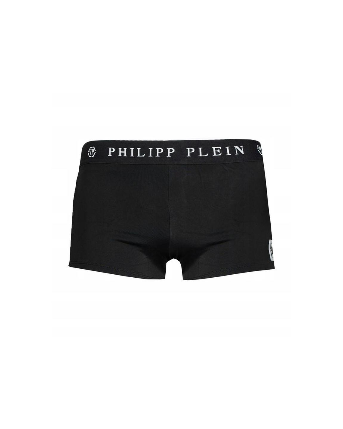 Swim Trunks with Logo Waistband - Black Swimwear main product photo