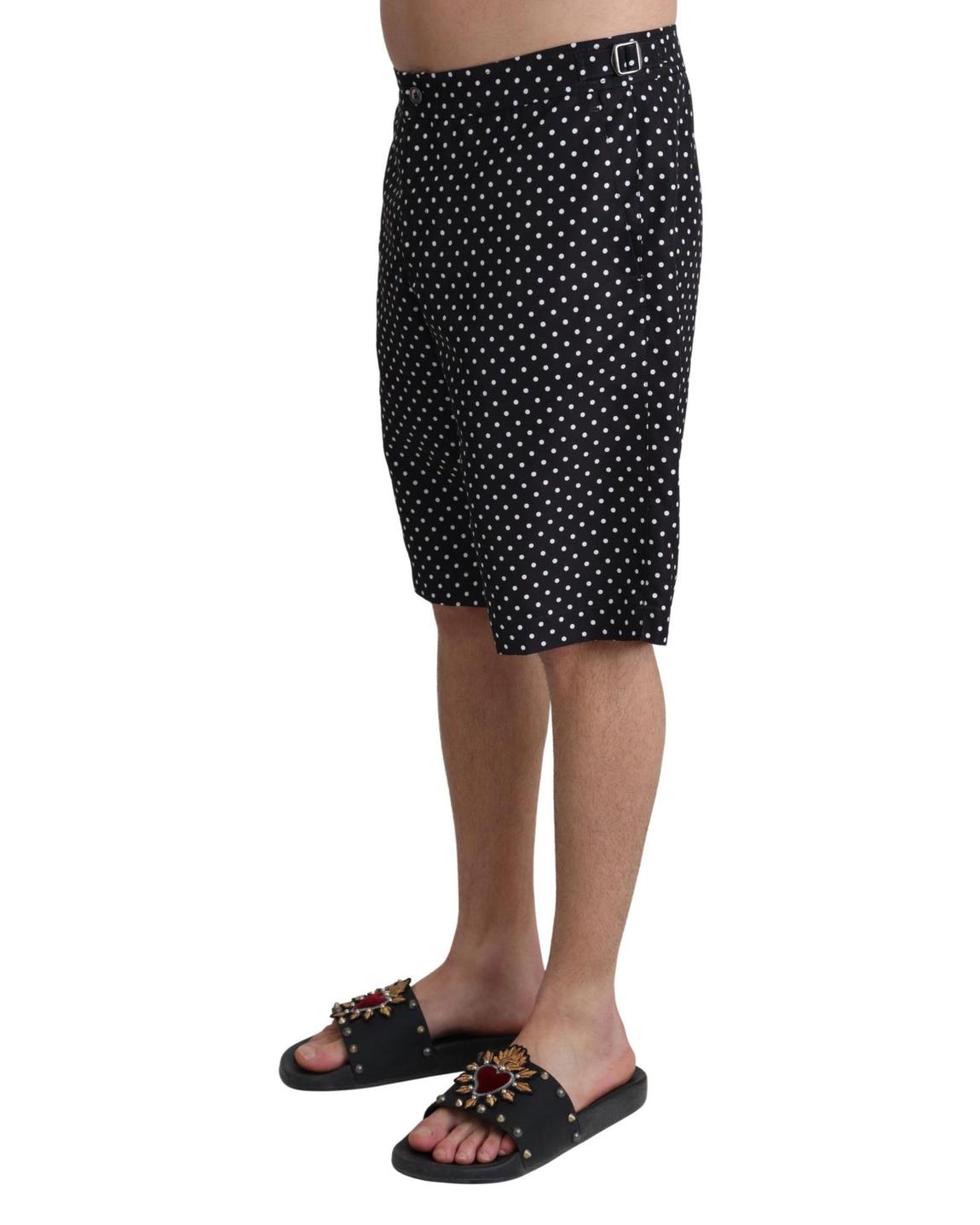 Dolce Gabbana Swim ShortsPolka Dot Swim Trunks - Black Swimwear main product photo