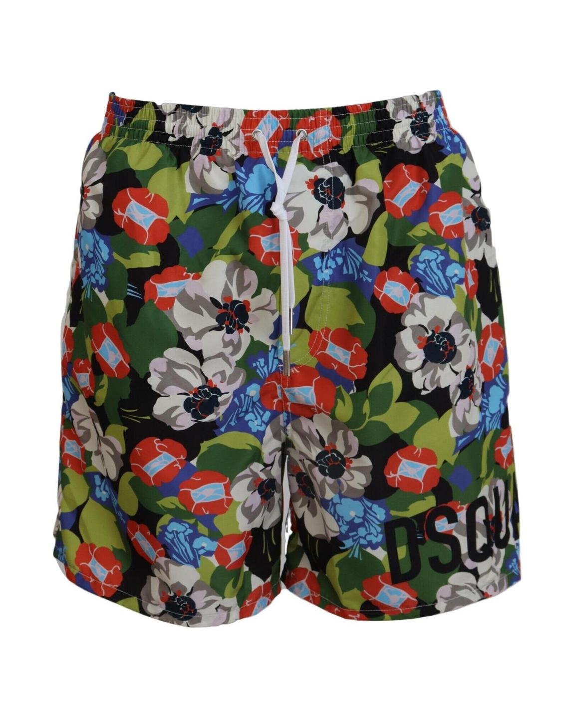 Floral Print Swim Trunks Model BIK1650 - Multicolor Swimwear main product photo