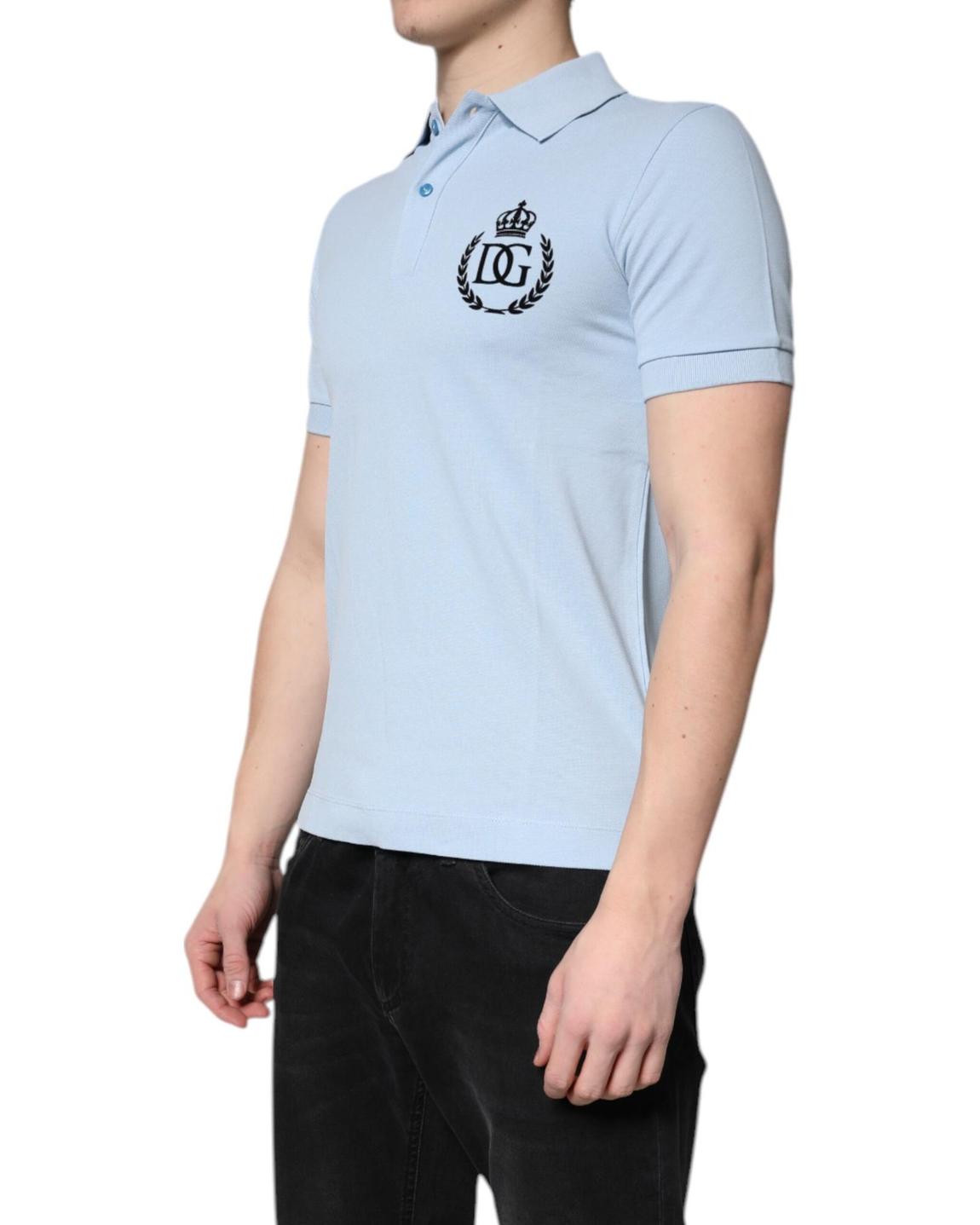 Embroidered Polo Shirt - Light Blue main product photo