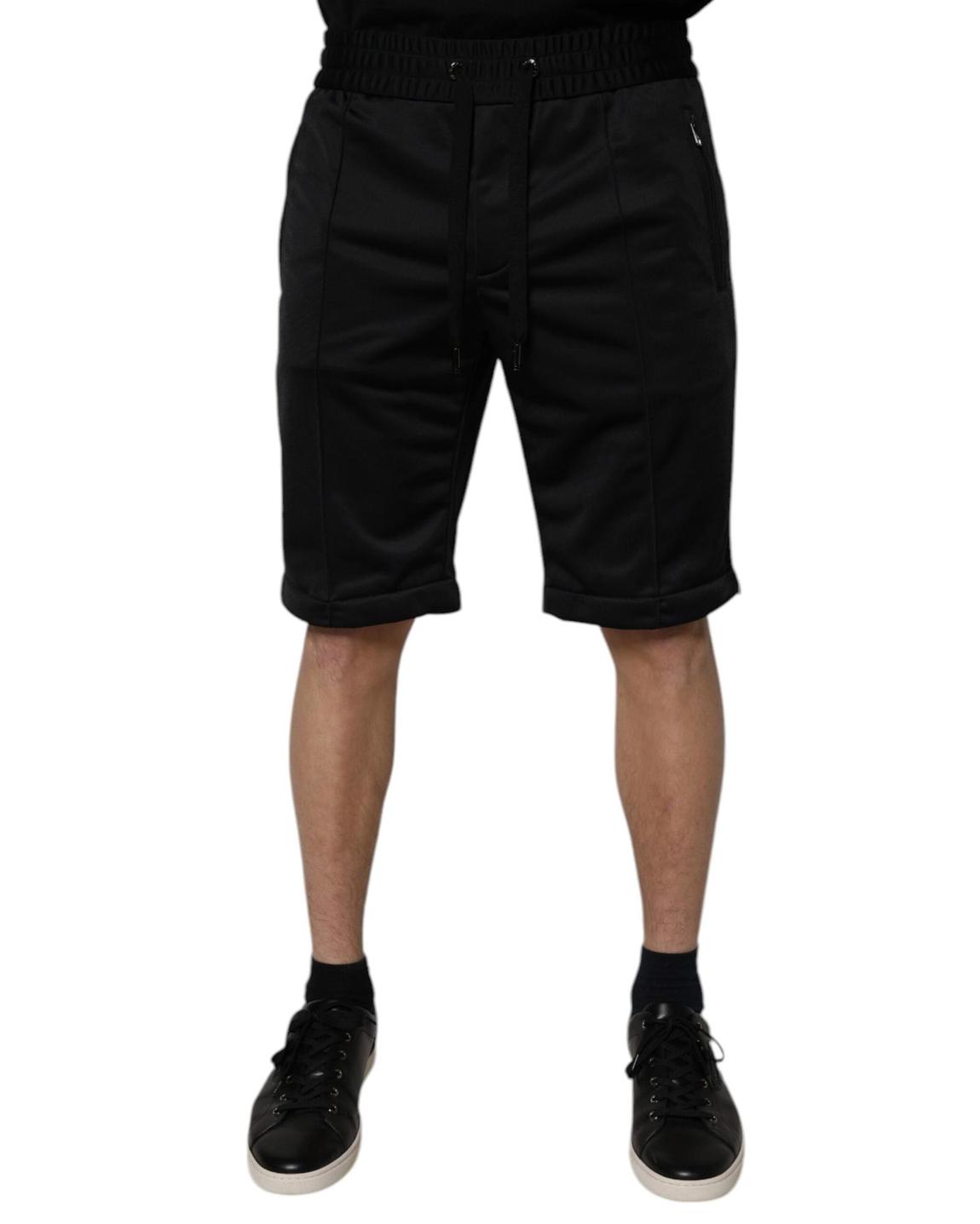 Casual Shorts Cuffed Hem - Black main product photo
