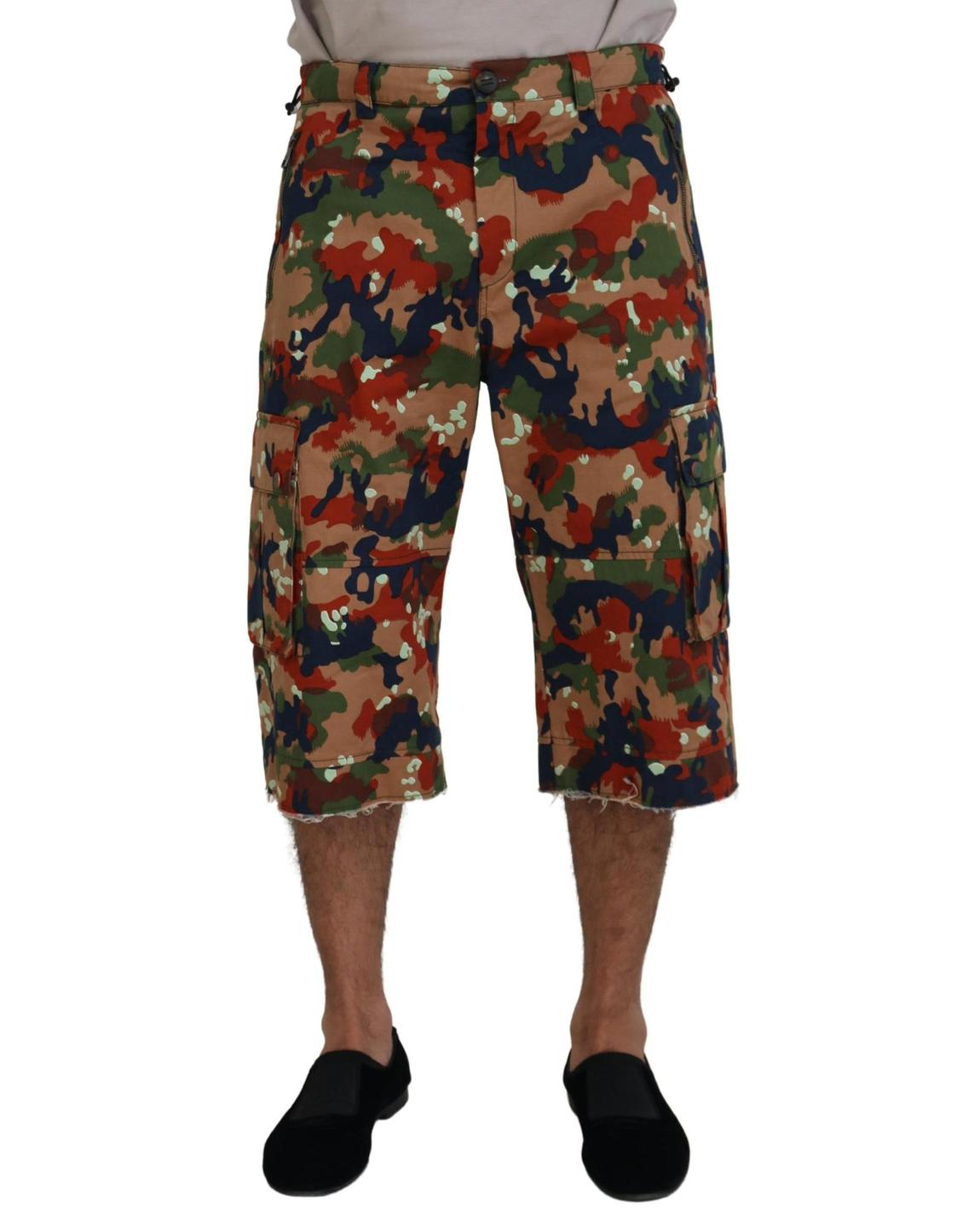 Camouflage Cargo Shorts - Multicolor main product photo