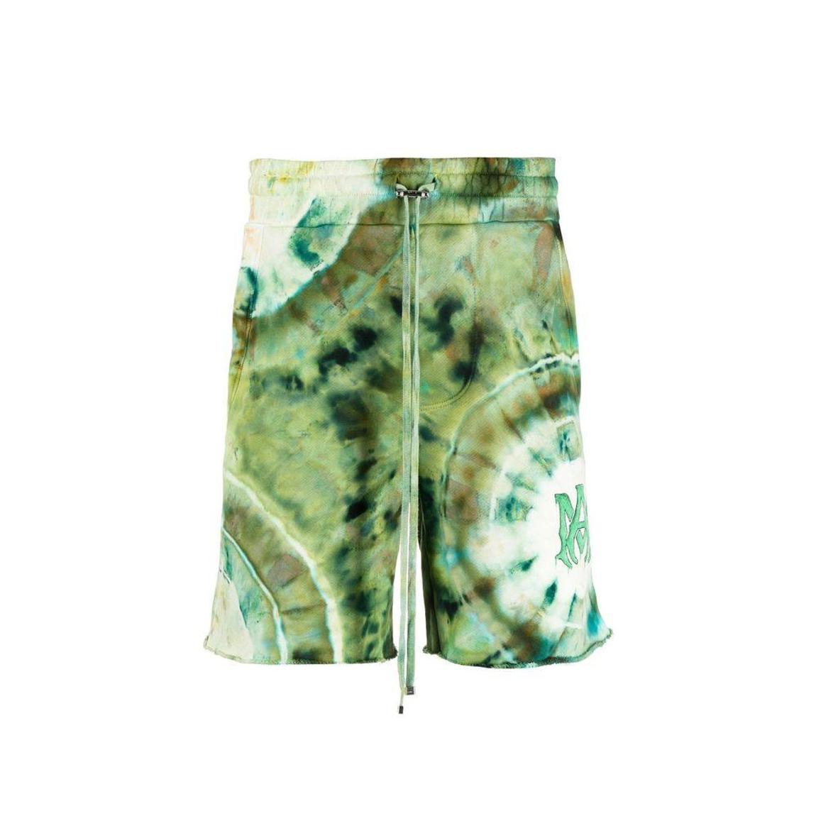 Tie-dye Cotton Shorts with Elasticated Waist and Side Pockets - main product photo