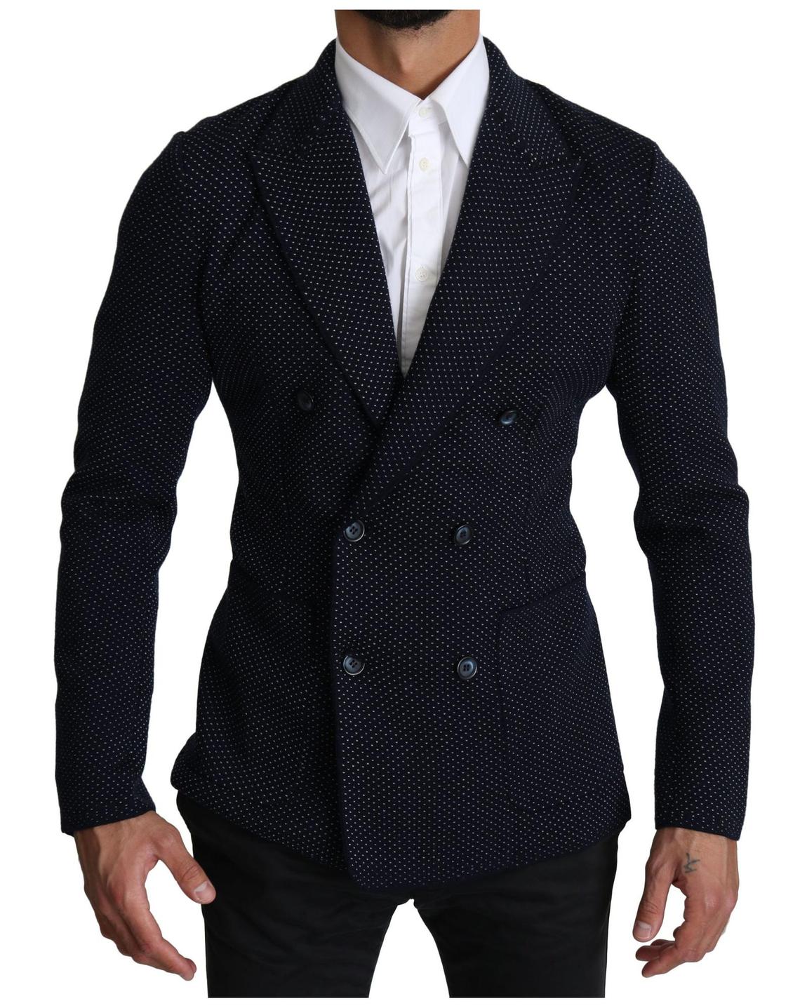 Double Breasted Blazer Polka Dot - Blue main product photo