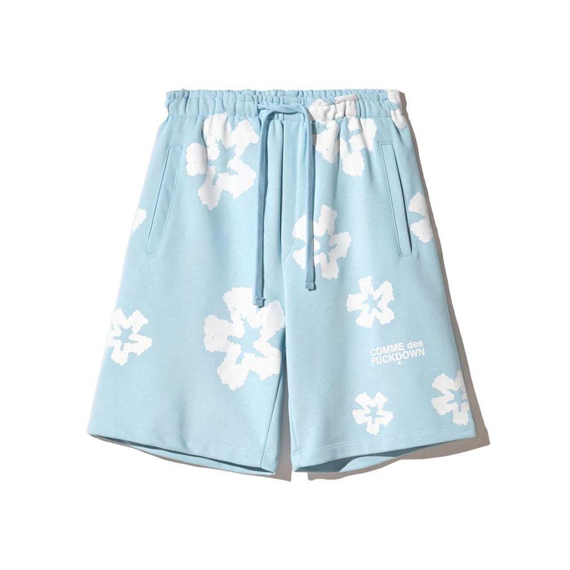 Plush Bermuda Shorts with All-Over Prints and Drawstring Waist - main product photo