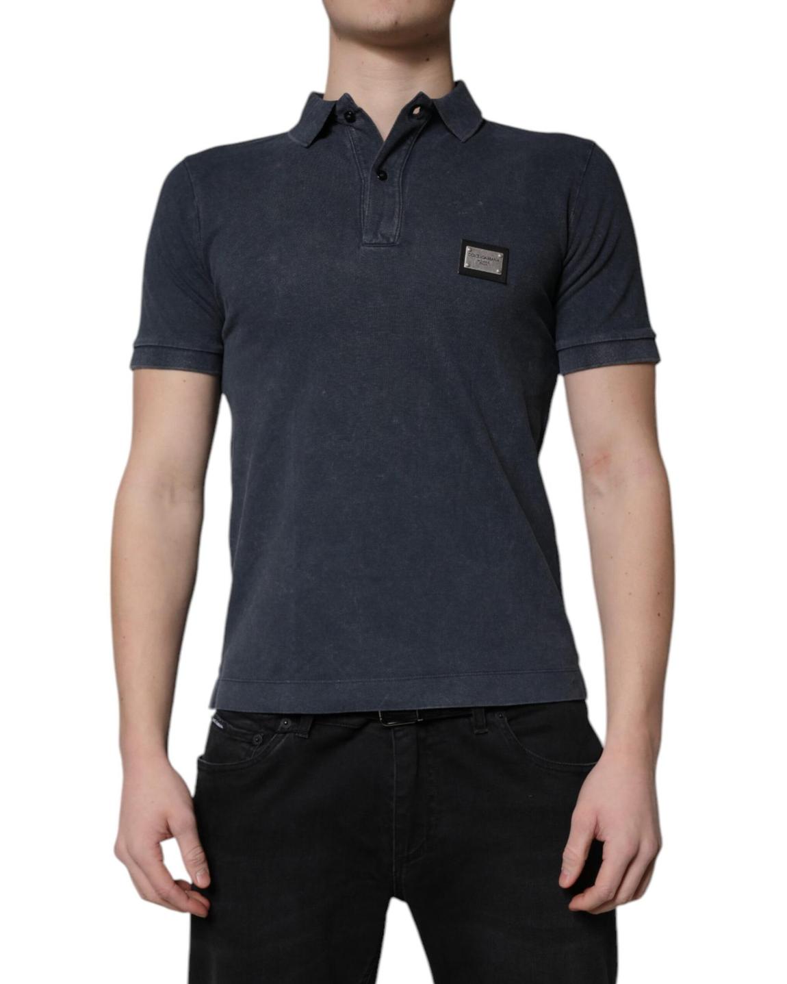 Classic Polo Shirt Metal Logo- Blue main product photo
