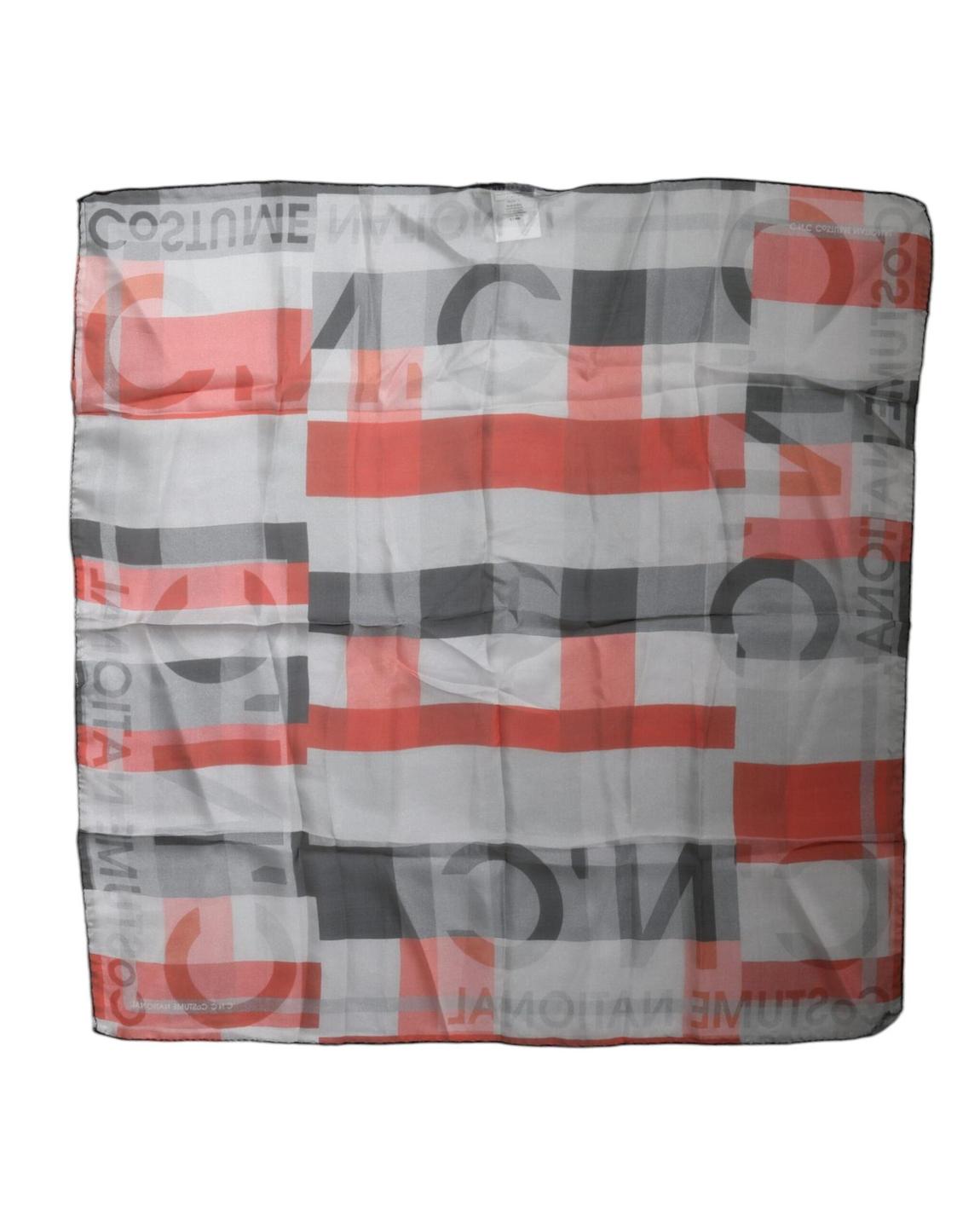 Silk Scarf Geometric Print - Multicolor Scarves main product photo