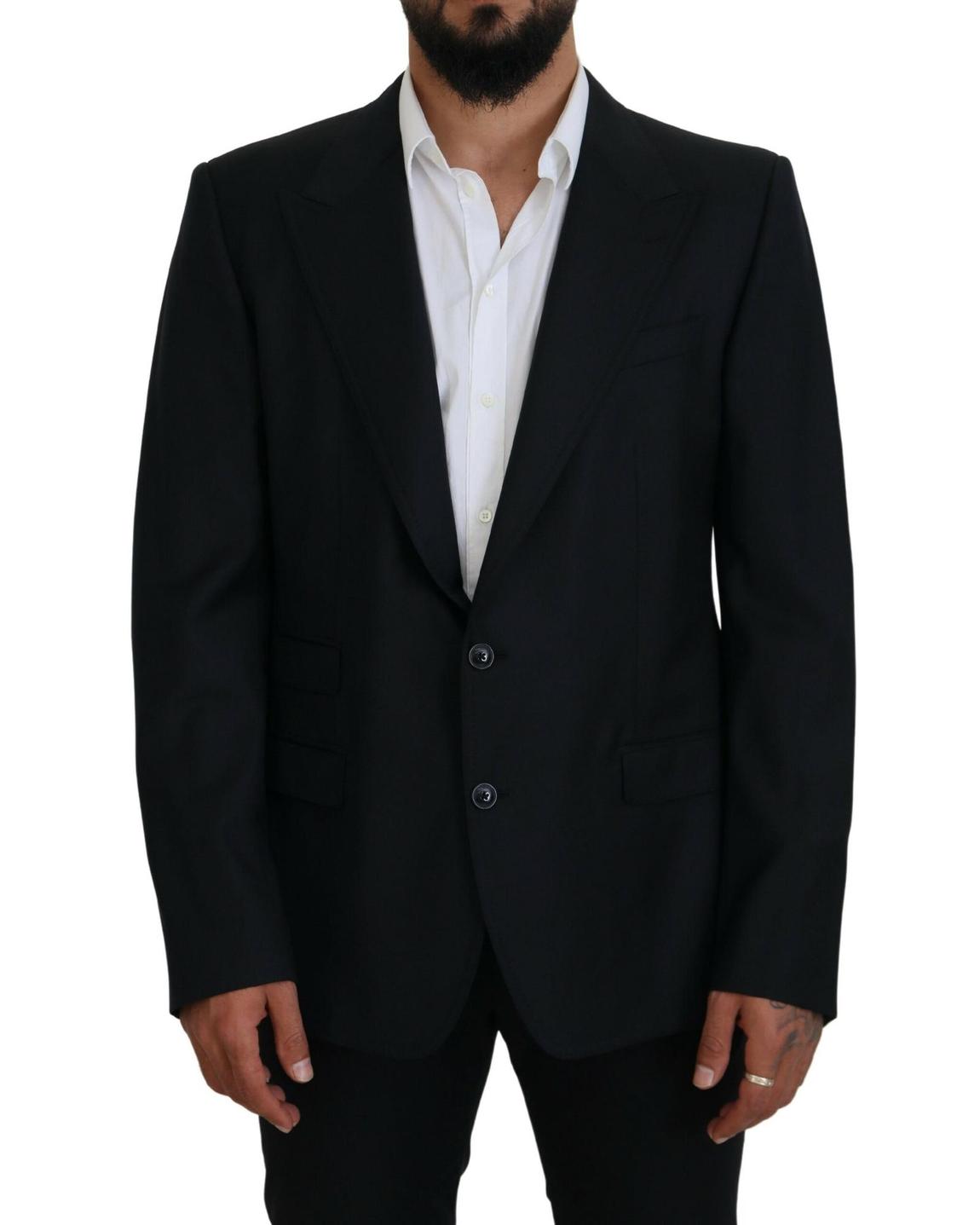 Classic Fit Blazer Solid Black - Blue main product photo
