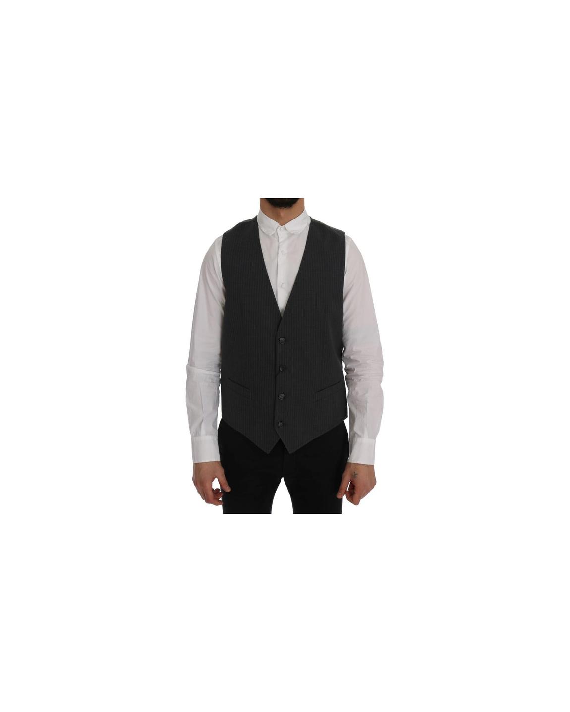 Gray Pinstripe Vest main product photo