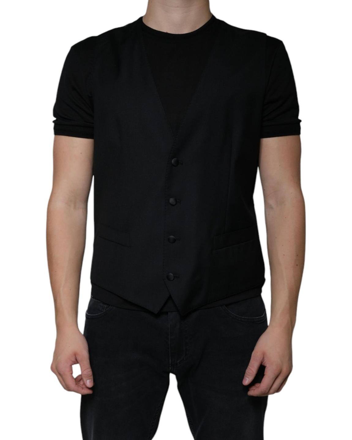 Wool Vest Classic Fit - Black main product photo