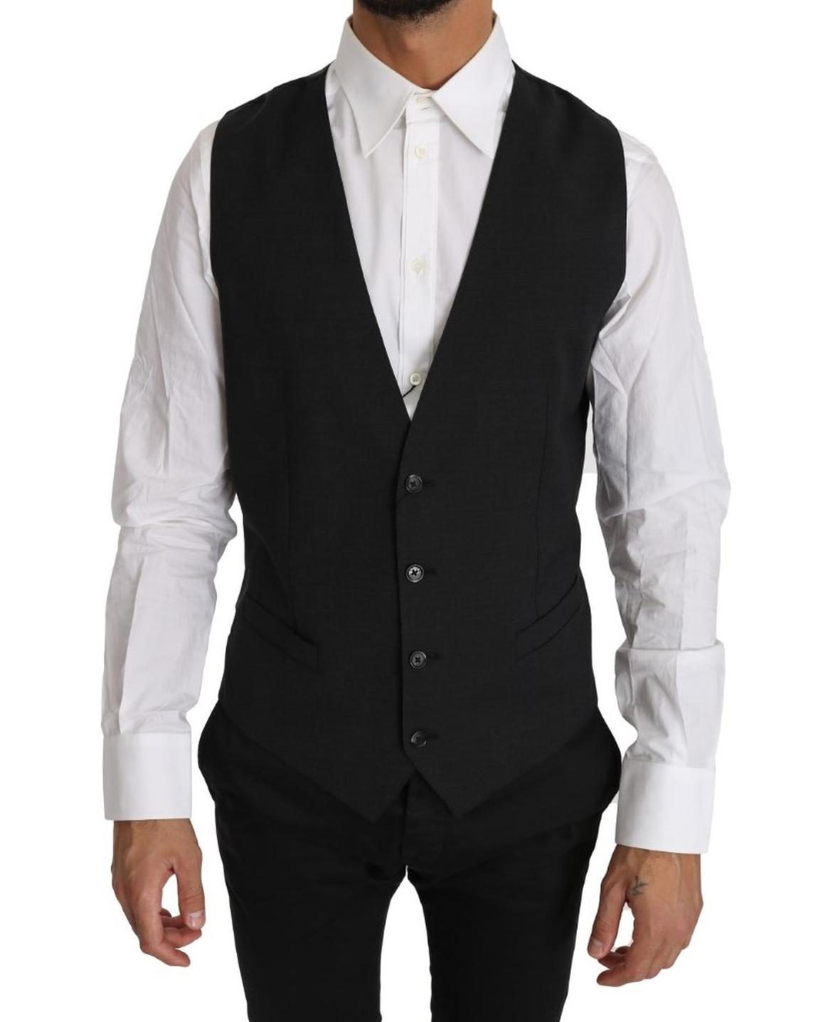 Wool Vest Classic Fit - Gray main product photo
