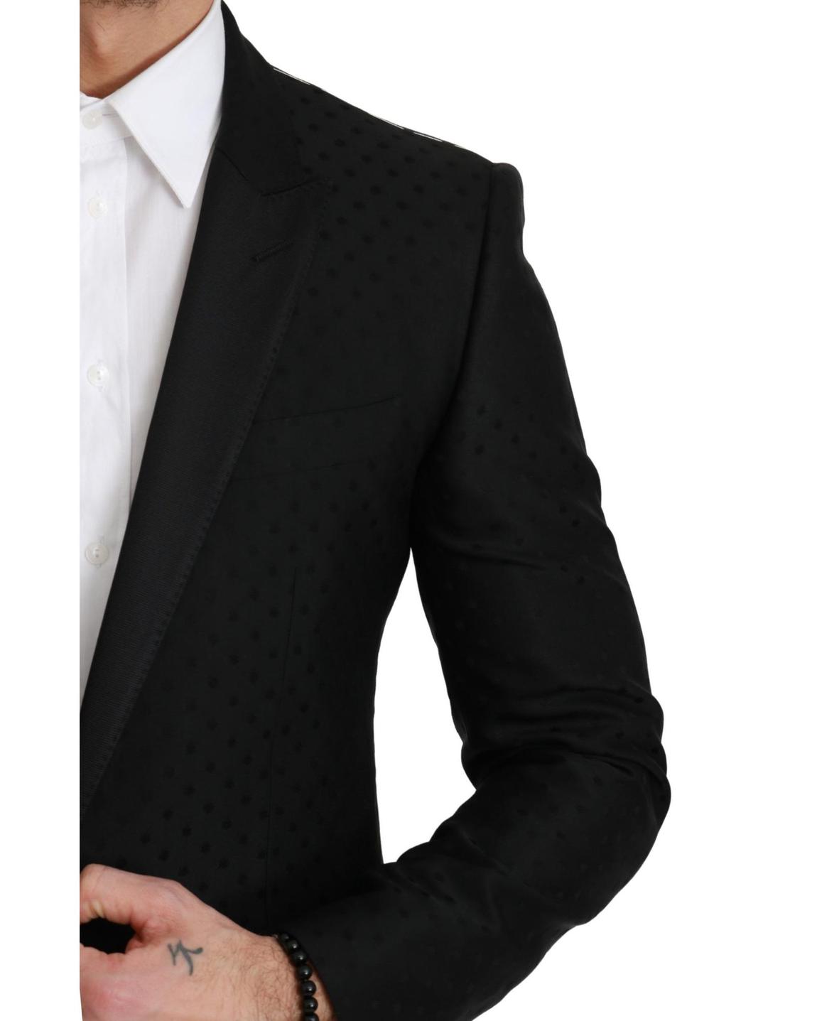 Black Notch Lapel Blazer Men main product photo