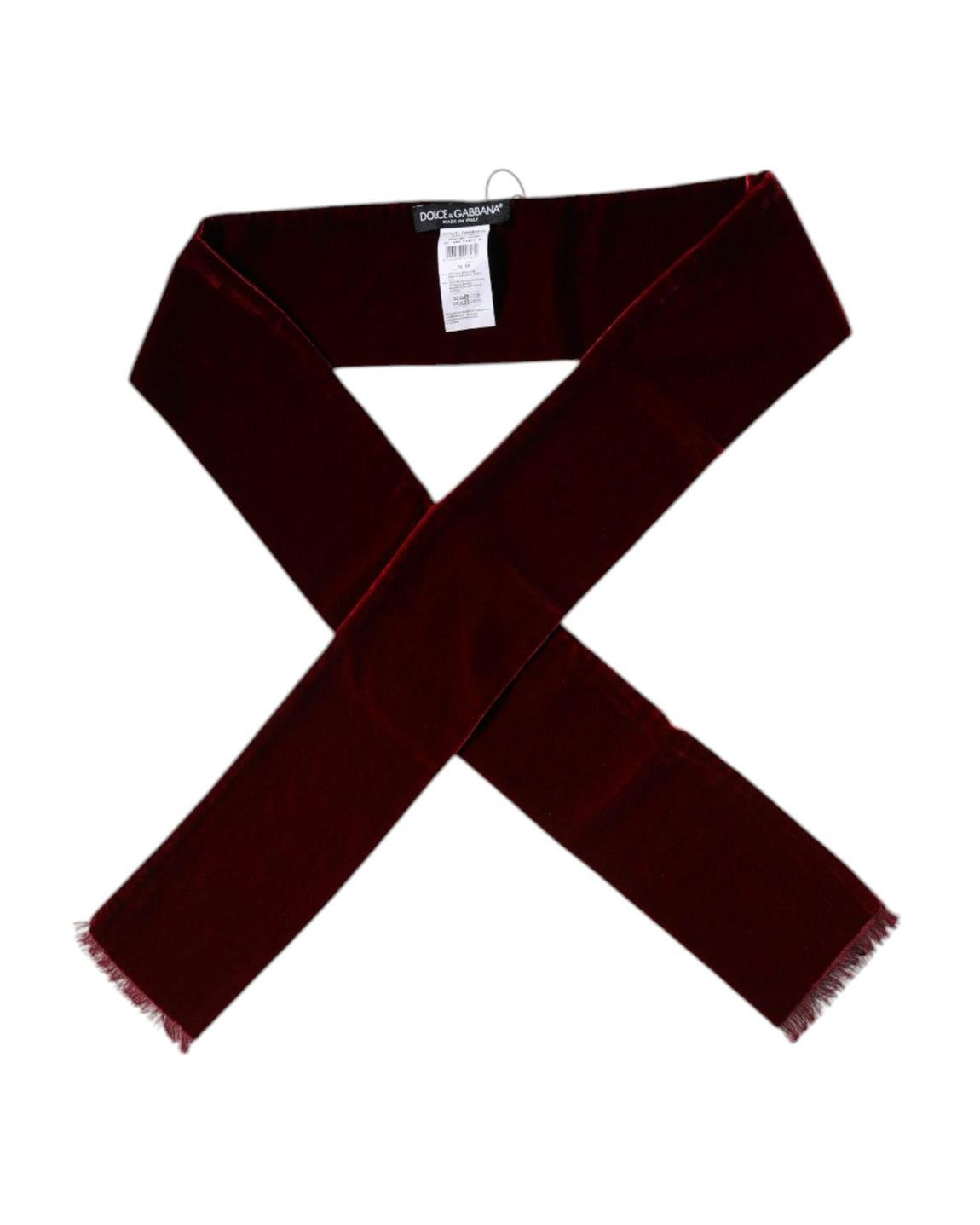 Velvet Scarf with Fringed Edges Wo - Bordeaux Scarves main product photo