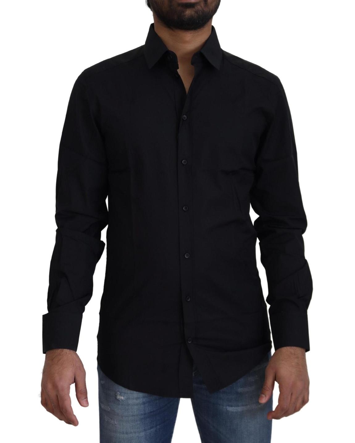 Classic Fit Long Sleeve Shirt - Black main product photo
