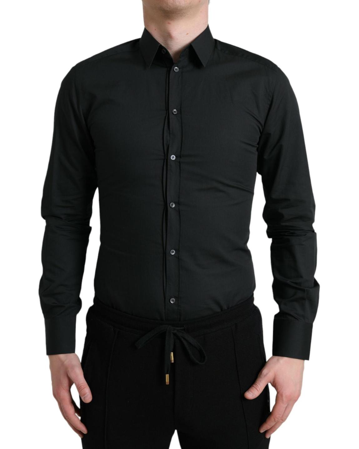 Classic Fit Long Sleeve Shirt - Black main product photo
