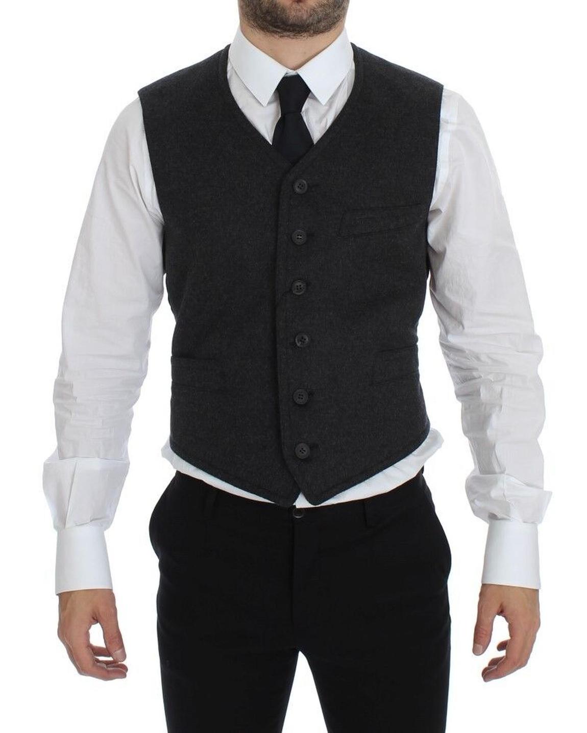 Wool Vest Classic Style - Gray main product photo