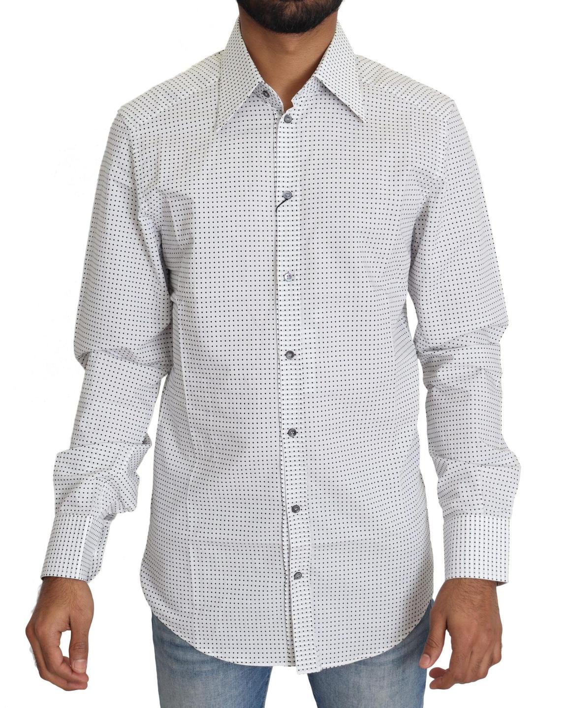 Polka Dot Dress Shirt - White main product photo