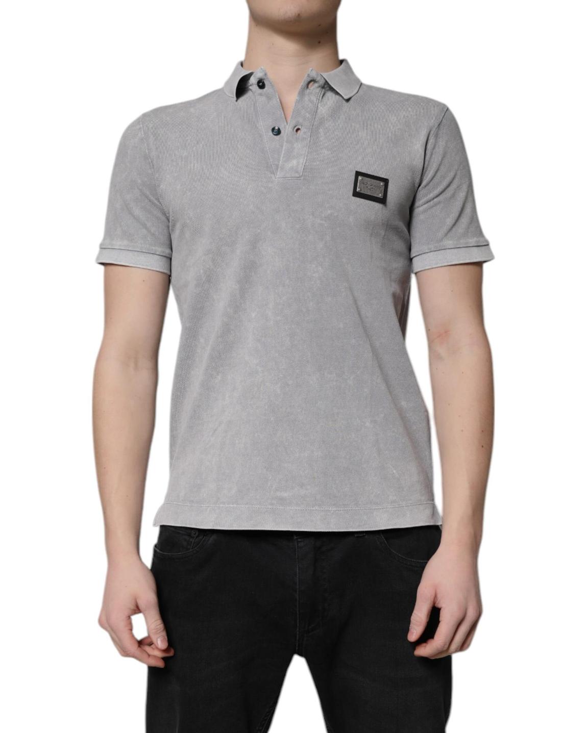 Short Sleeve Polo Shirt- Gray main product photo