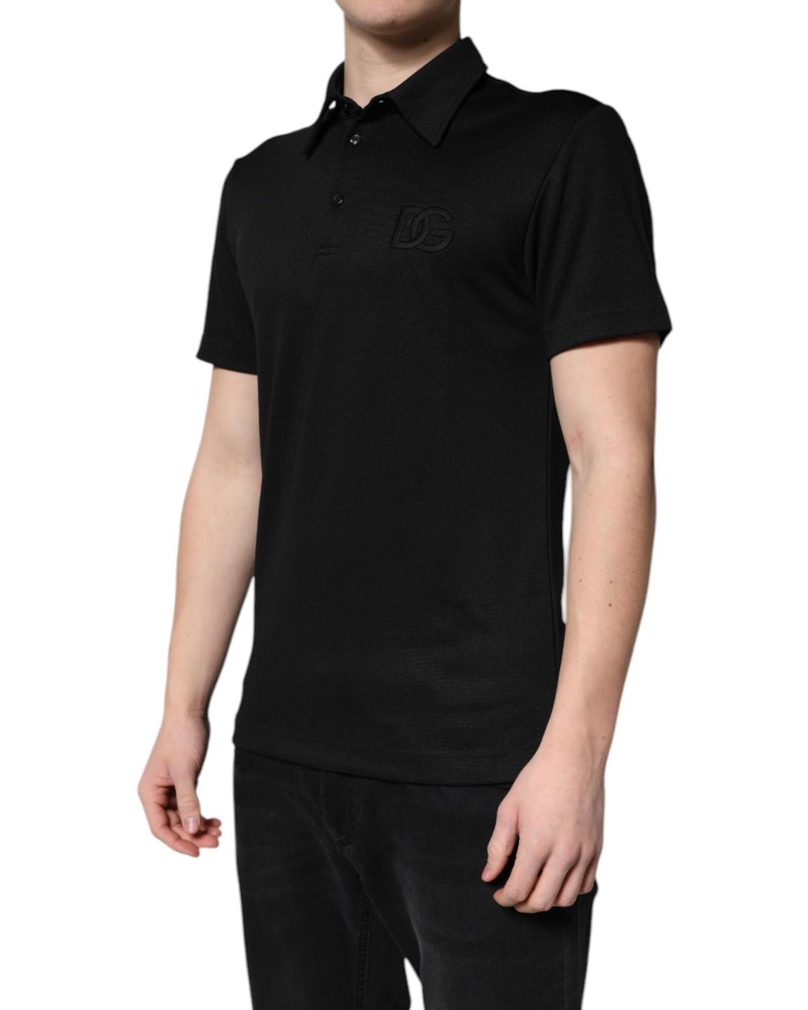 DG Polo Shirt Embroidered Logo- Black main product photo