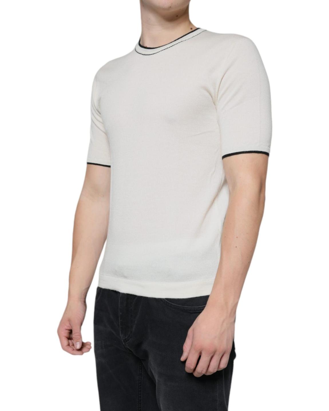 Short Sleeve Crew Neck TShirt - Off White T-Shirts main product photo