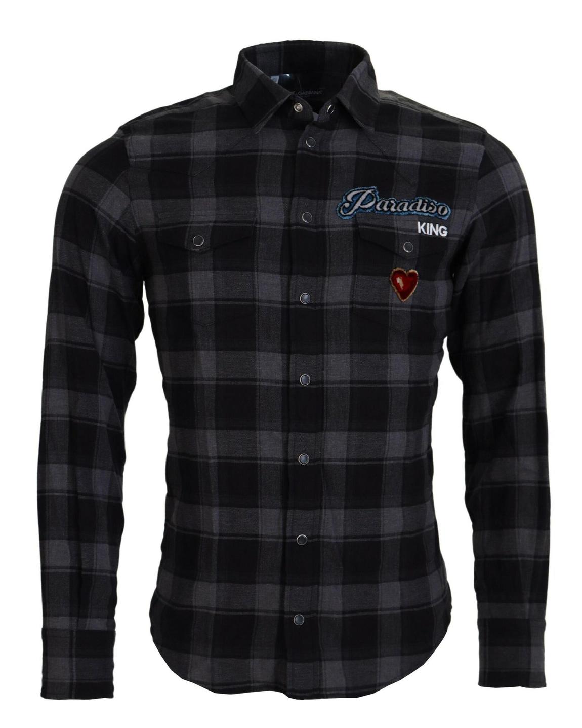 Paradiso King Flannel Shirt - Black And Gray main product photo