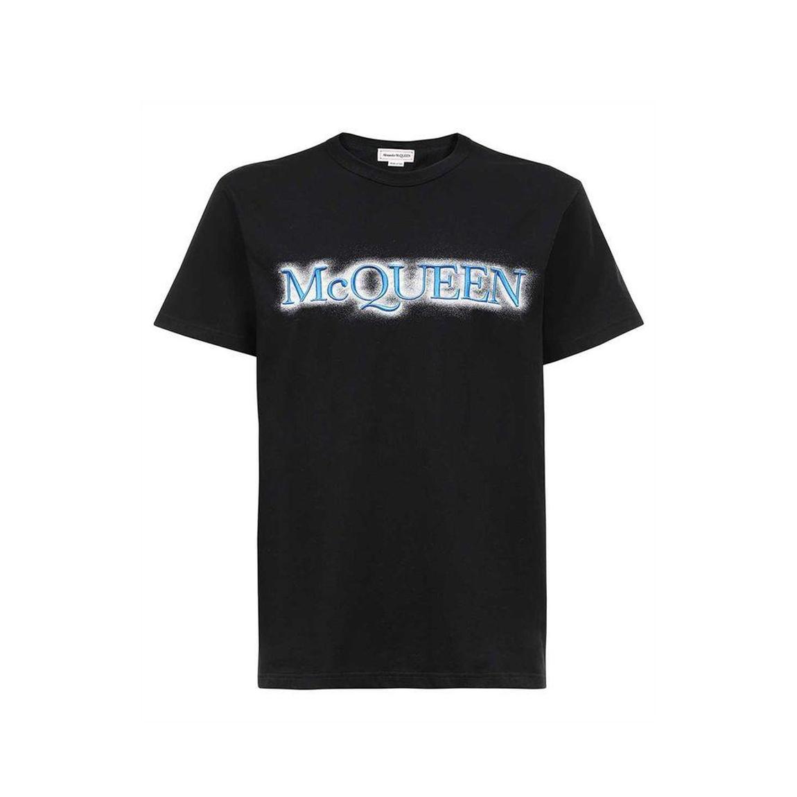 Logo Crew Neck T-Shirt with Ribbed Trims - Black main product photo