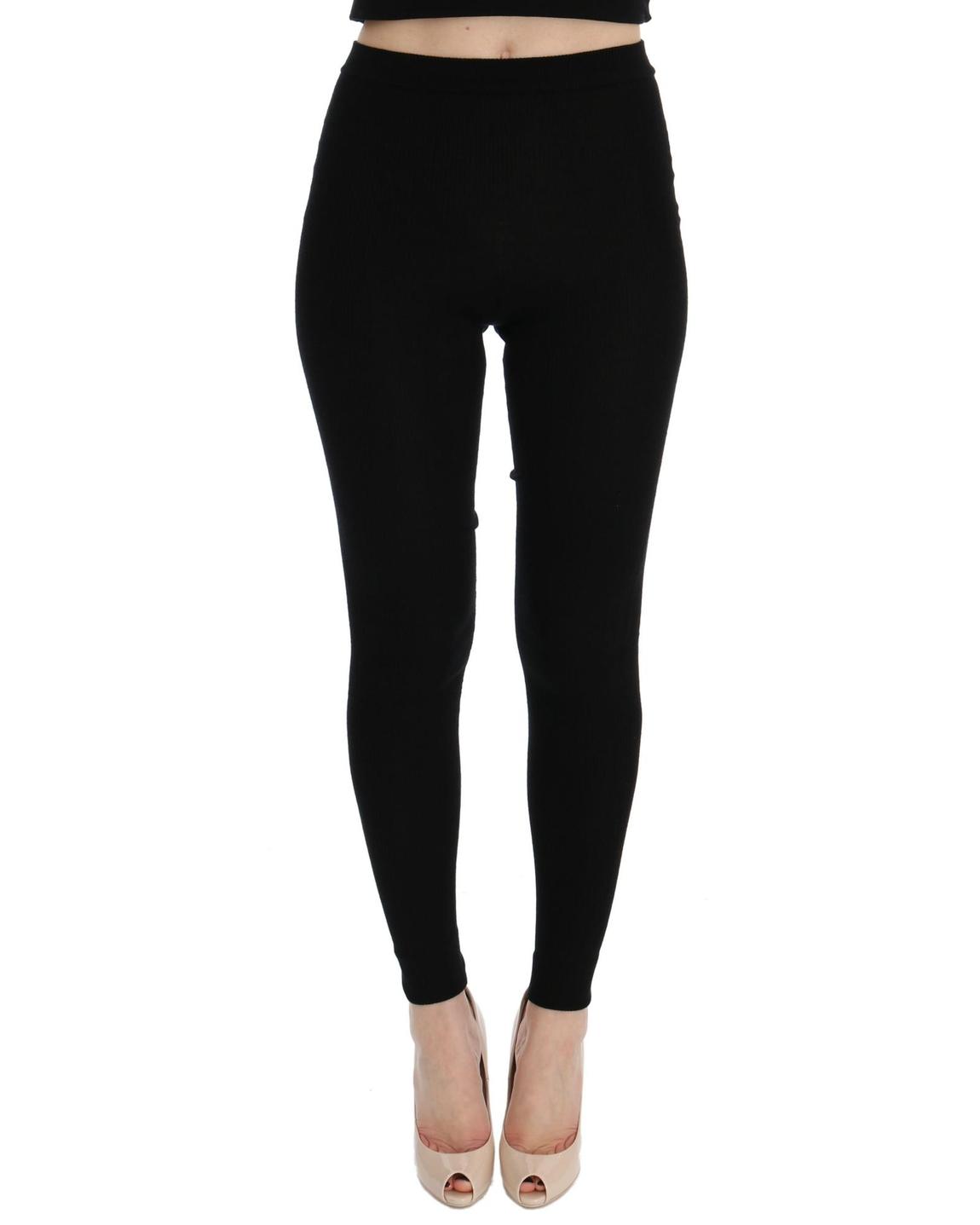 Ribbed Leggings StyleLOD10009 Wo - Black Jeans main product photo