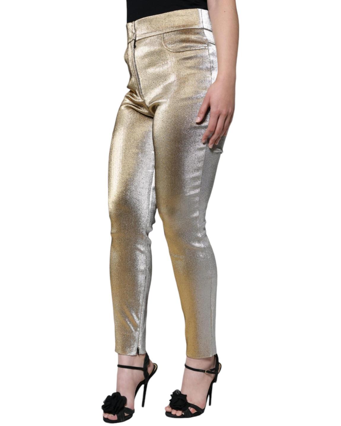 Metallic Trousers PAN75627 Wo - Gold Jeans main product photo