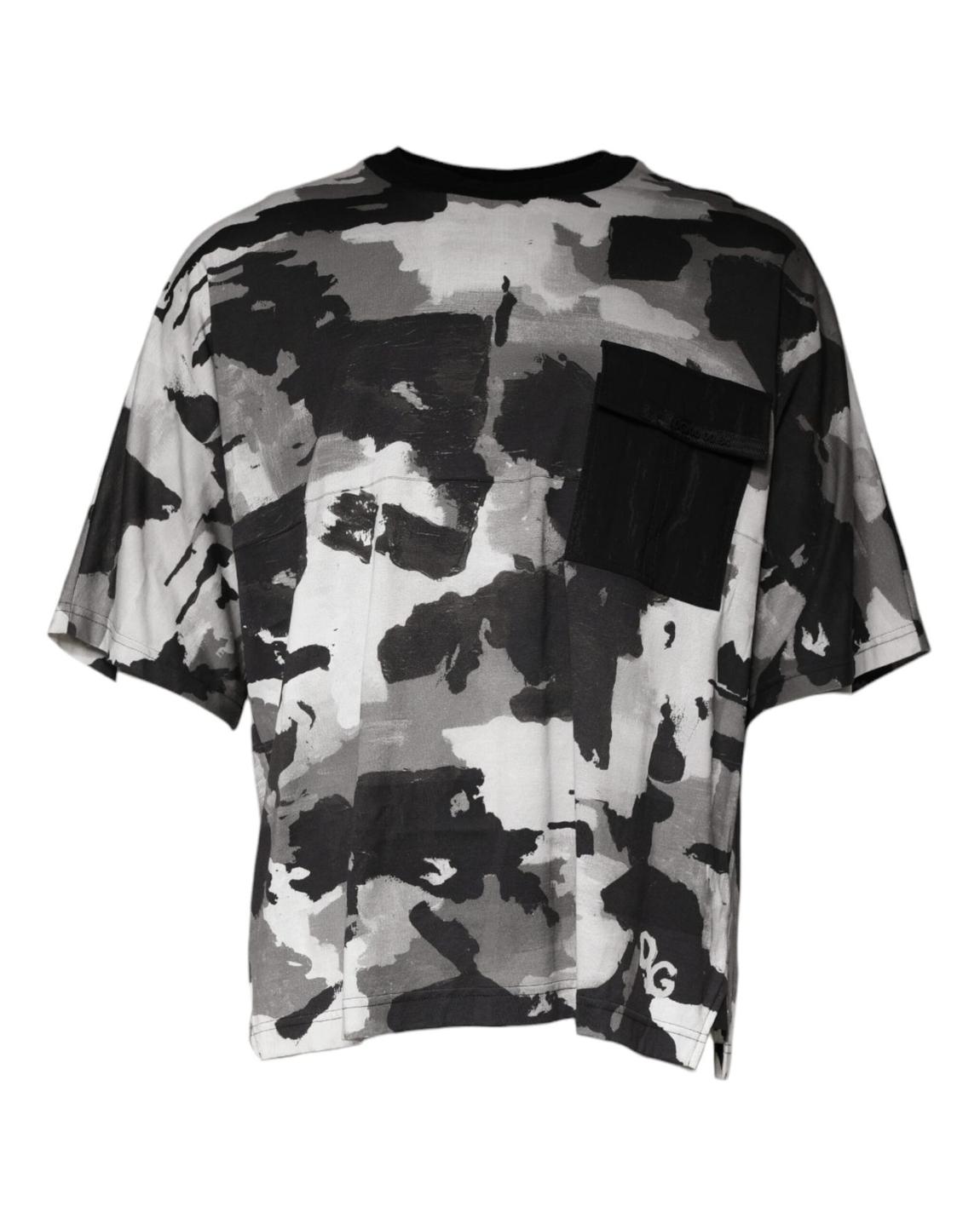 Abstract Camo TShirt Short Sleeve Crew Neck - Multicolor T-Shirts main product photo