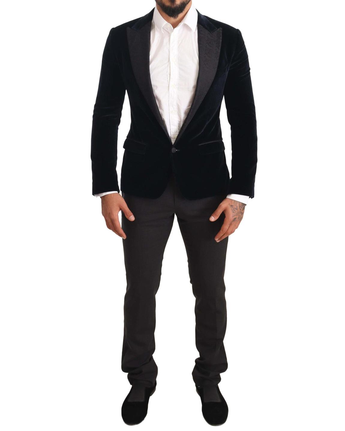 Velvet Blazer Classic Fit - Blue Suits main product photo