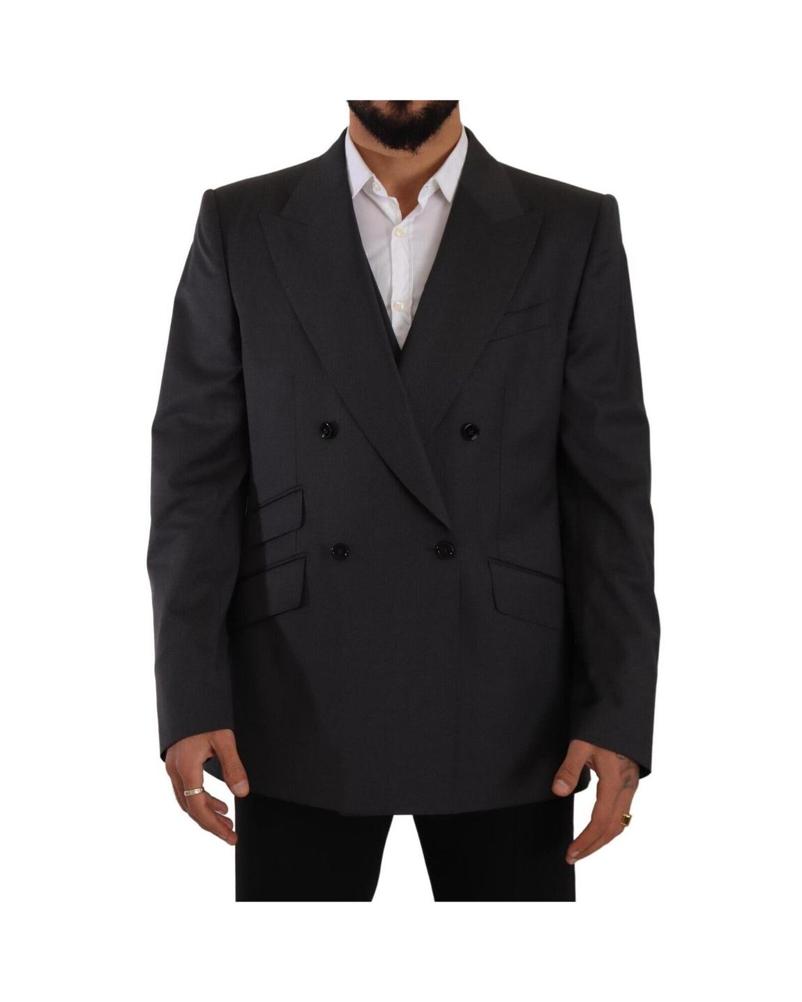Double Breasted Blazer Classic Fit - Gray main product photo