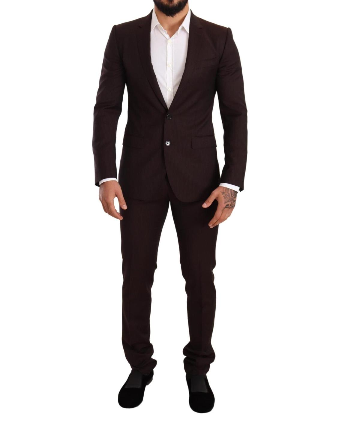 Slim Fit Suit - Bordeaux main product photo
