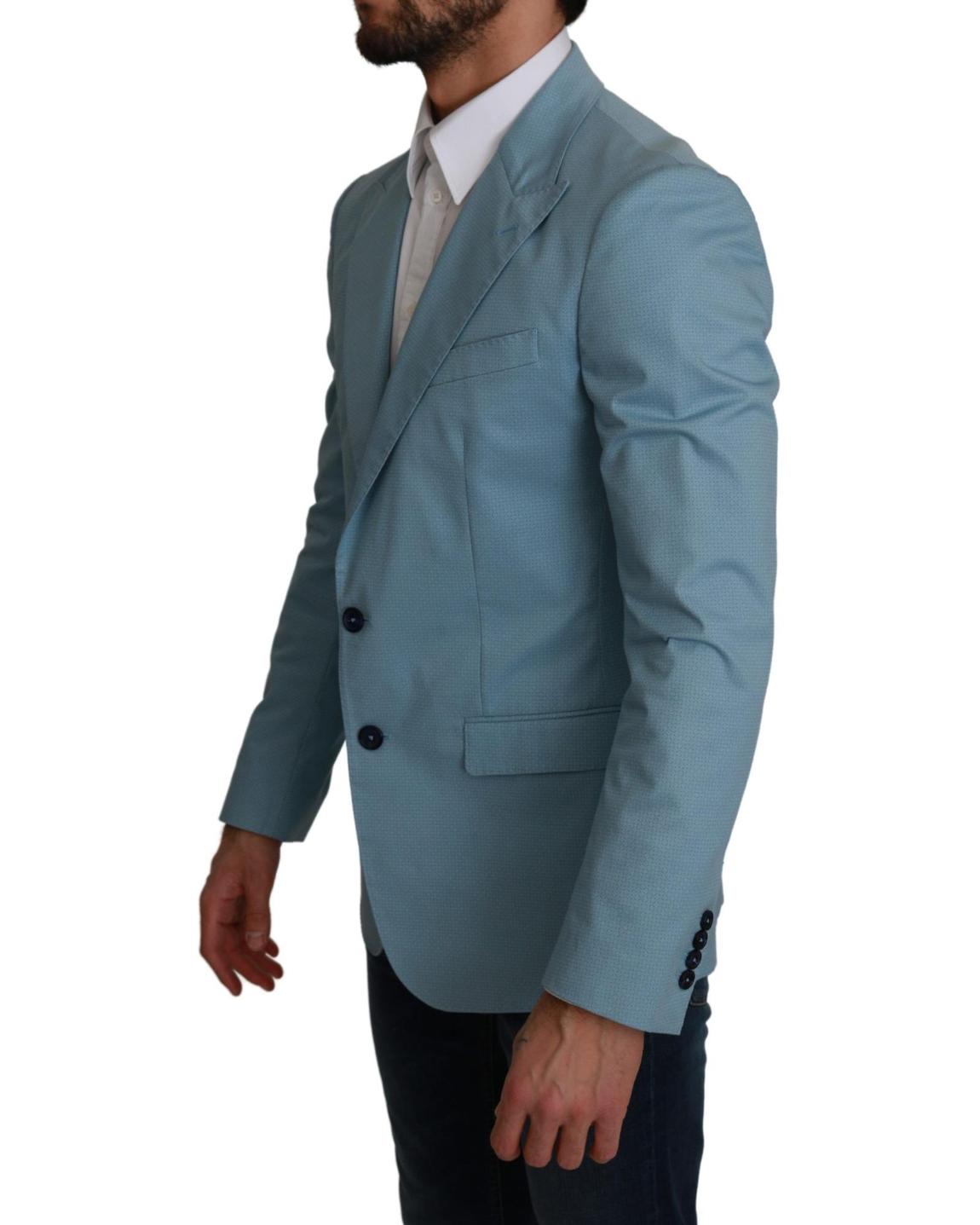 Light Blue Blazer Solid Style Men main product photo