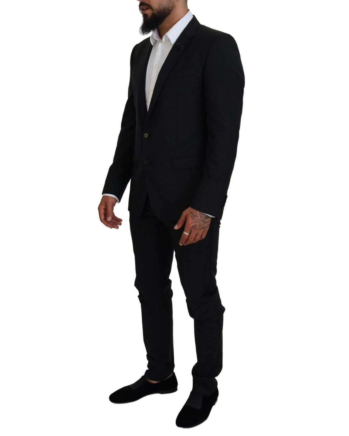 Classic Fit Black Wool Suit Men main product photo