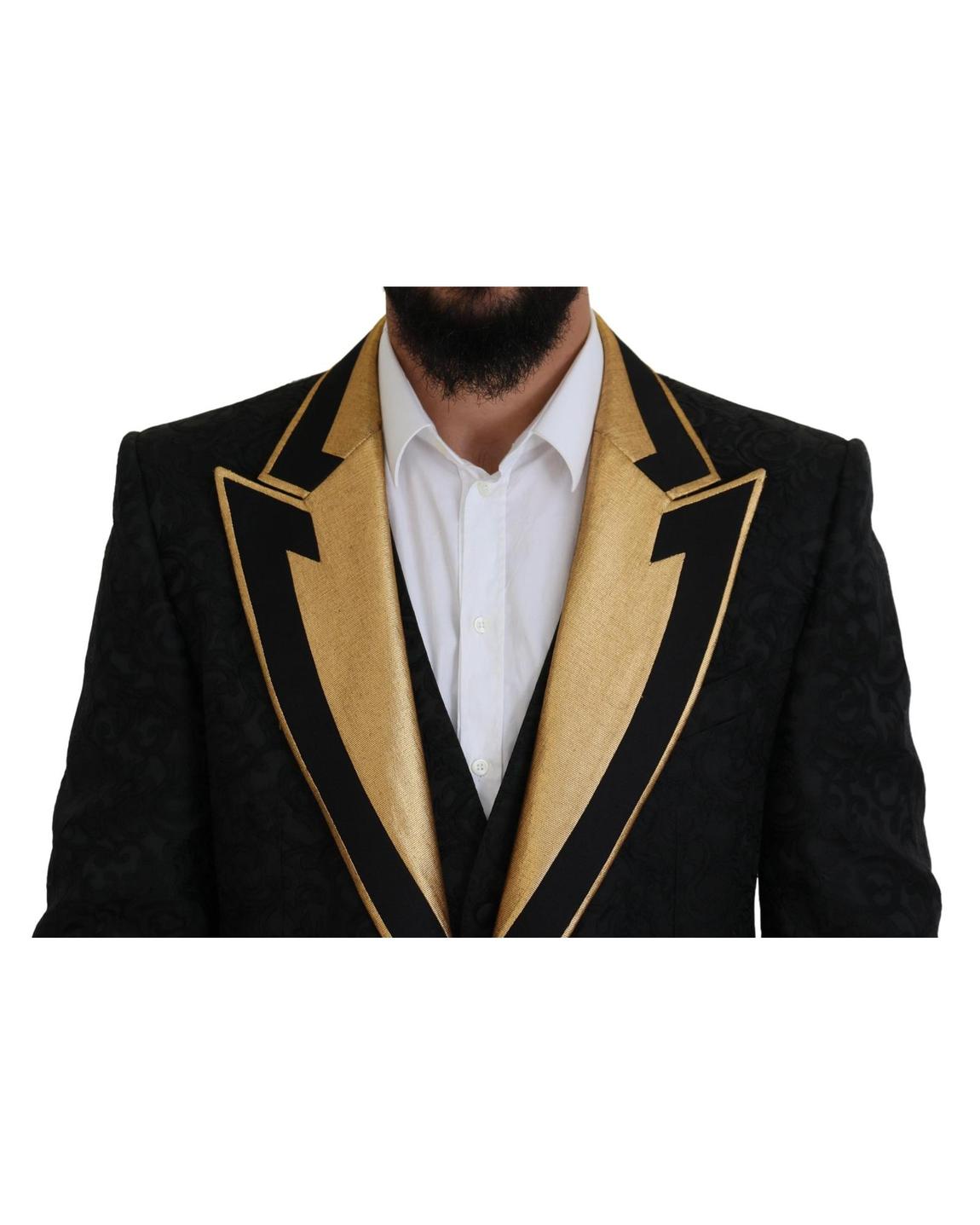 Black Formal Suit Gold Trim main product photo